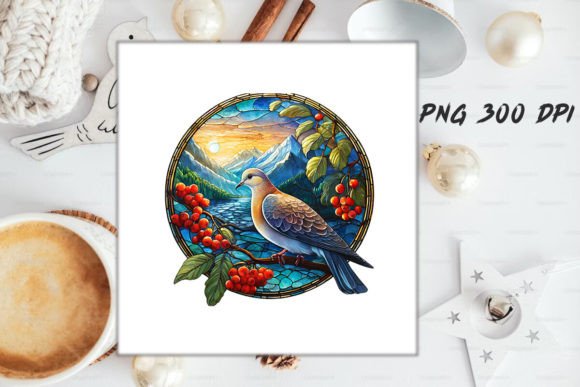 Download Dove Stained Glass PNG Sublimation - Sub Collection