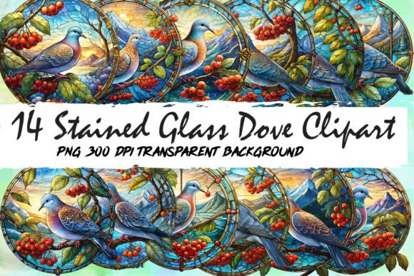 Download Dove Round Stained Glass Png Sublimation - Sub Collection