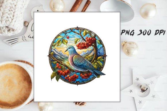 Download Dove Stained Glass PNG Sublimation - Sub Collection