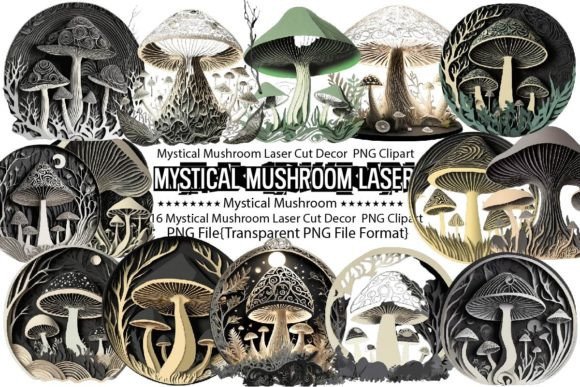 Download Mystical Mushroom Laser PNG Sublimation - Sub Collection