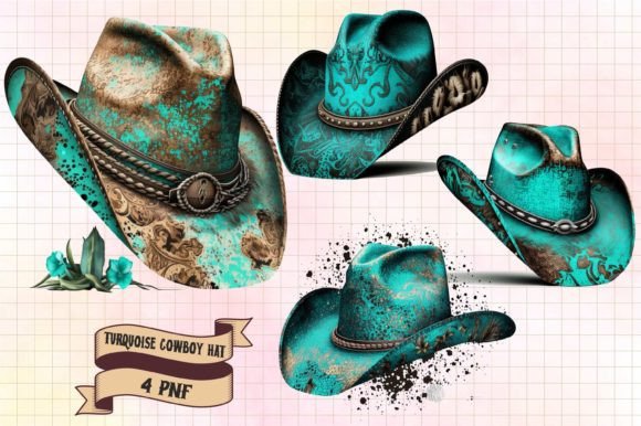Download Turquoise Cowboy Hat Sublimation Design - Sub Collection