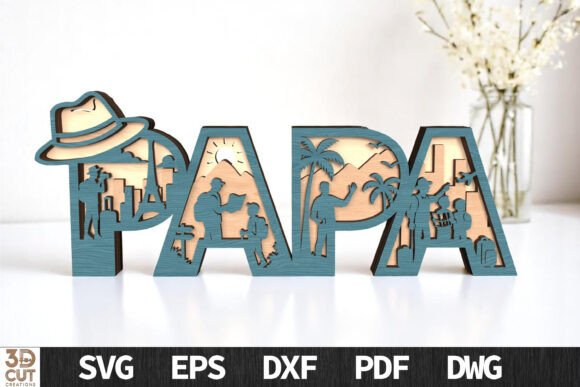 Download Papa 3D Travel Theme Layered Sign - Travel theme Collection