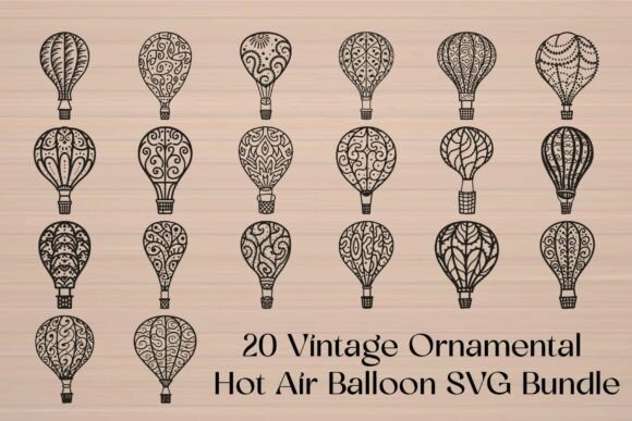Download Decorative Hot Air Balloon SVG Bundle - Hot air balloon svg Collection