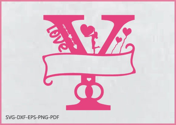 Download Valentine Split Monogram Alphabet SVG - Premium Bundle