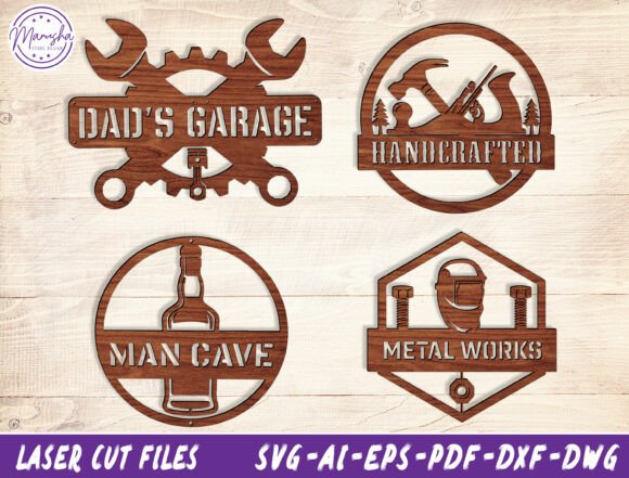 Download Dad’s Garage Sign Laser Cut File SVG - Garage sign Collection