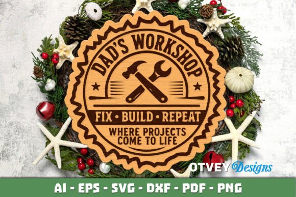 Download Wooden Dad's Garage Sign Lasercut - Garage sign Collection