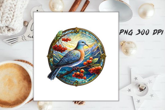 Download Dove Stained Glass PNG Sublimation - Sub Collection