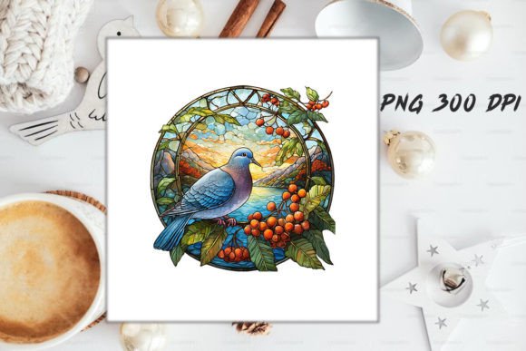 Download Dove Stained Glass PNG Sublimation - Sub Collection