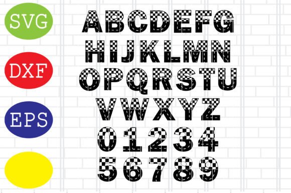 Download Checkered Alphabet Svg, Road Numbers Svg - Premium Resources