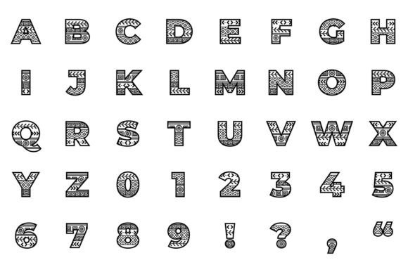 Download Tribal Alphabet SVG - Premium Resources