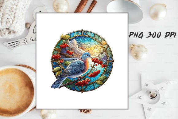 Download Dove Stained Glass PNG Sublimation - Sub Collection