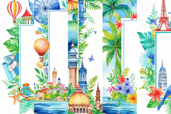 Download Travel Theme Frame Backgrounds - Travel theme Collection