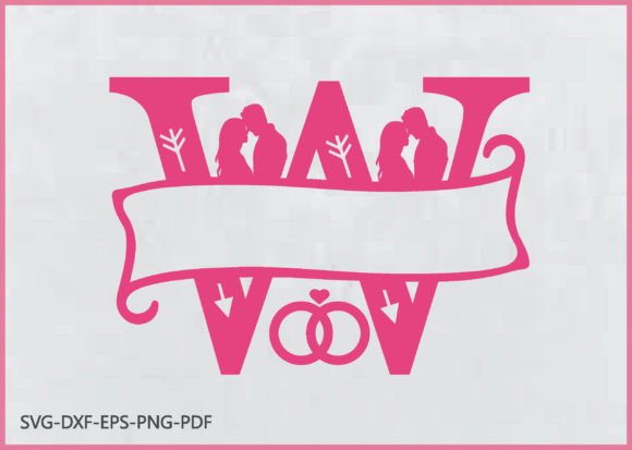 Download Valentine Split Monogram Alphabet SVG - Premium Bundle
