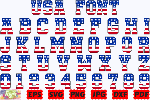 Download USA Flag Alphabet SVG |American Font SVG - Alphabet svg Collection